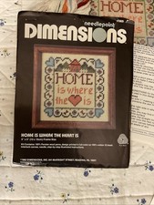 Dimensions Needlepoint Kit  Home Is Where The Heart Is. 7069Repackaged Complete