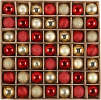 Weihnachtskugeln 49 StüCk 3Cm Rot Gold Christbaumschmuck Mit Geschenkpaket Deko