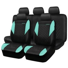 Car Pass Mint Leather Seat Covers Full Set-universal Quilting Cute Girly Car ... Car Pass Mint Leather Seat Covers Full Set-universal Quilting Cute Girly Car ...