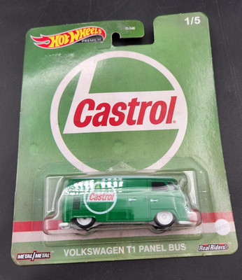 Hot Wheels Volkwagen T1 Panel Bus Pop Culture Castrol Motor Oil 1/5 Premium NEW!