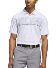 Adidas Men's Regular Fit 3-Button Placket Golf Polo, White, Size XXL New