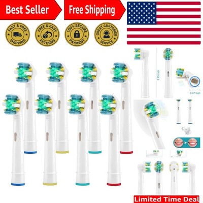 Hygienic Electric Toothbrush Heads, 8-Pack with Reminder Bristles for Oral Care