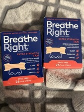 Breathe Right Extra Strength Nasal Strips Tan 26ct X2 Exp 2029 