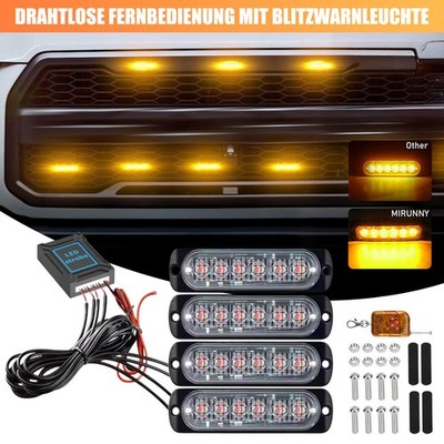 LED Work Light Dual Side Shooter Pod White & Amber Strobe Lamp Flashing Lights
