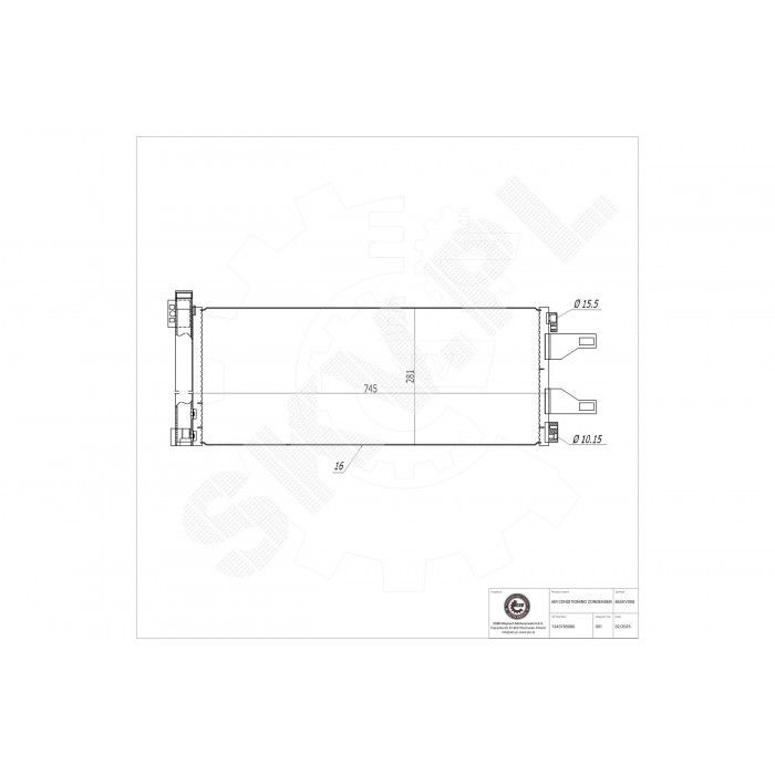 Condenseur de climatisation 1610115880 radiateur de clim pour Citroën Fiat Peugeot