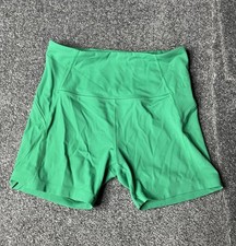 Lorna Jane Pace It Bike Shorts Womens Small Green High Rise Booty Tight Ladies