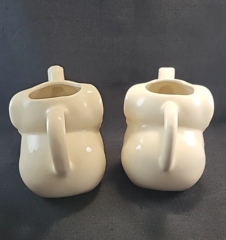 Vtg Lot Of 2 Shawnee Pottery USA 1940s-50s Elephant Creamers/ Milk Pitcher 4.5” - Image 3 of 4