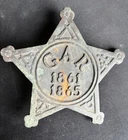 1861-1865 CIVIL WAR GAR GRAND ARMY OF THE REPUBLIC  GRAVE MARKER / FLAG HOLDER.