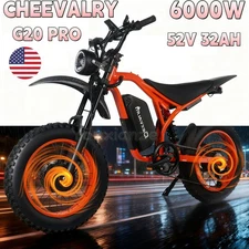 Cheevalry G20PRO 52V 32AH Electric Bikes 60 MPH Mountain Bike 6000W E-motorcycle