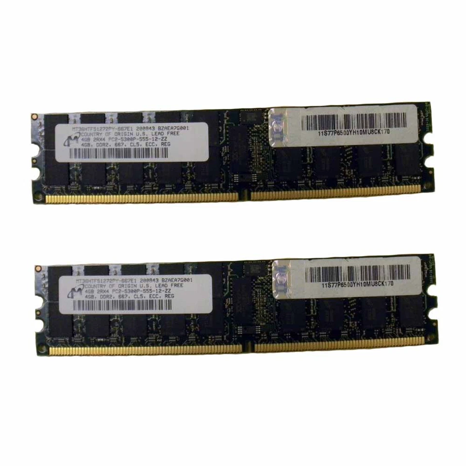 IBM 4523-82XX 8GB (2x 4GB) Memory Kit PC2-5300P (77P6500) - Image 2 of 2