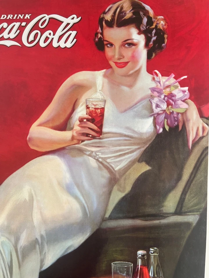 COCA COLA, 1935 , VINTAGE ADVERTISEMENT OFFICIAL, LICENSED 1996 ART PRINT - Image 3 of 4