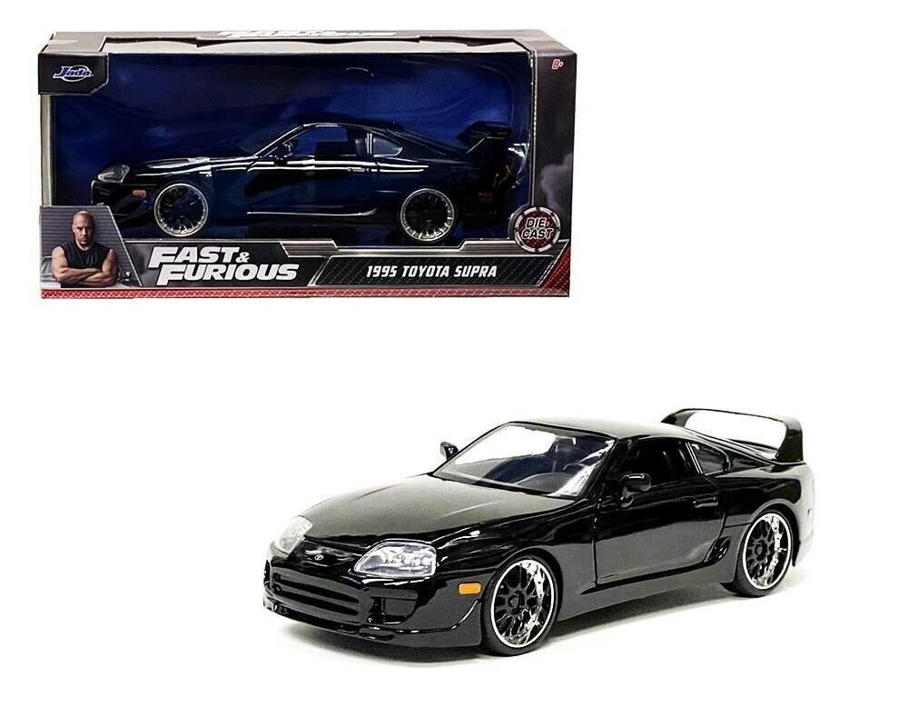 Jada 1:24 Fast & Furious 1995 Toyota Supra Black Diecast Model Car