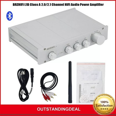 BRZHIFI L1B Frosted Class A 2.0/2.1 CH HiFi Audio Power Amplifier Bluetooth 5.0 *