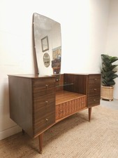 Uniflex Mid Century Dressing Table 1960s Vintage Walnut Retro Gd Cond DELIVERY