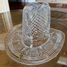 Waterford Crystal Vintage COWBOY Hat Life Size 11 1/2 Resistol Stetson Sculpture