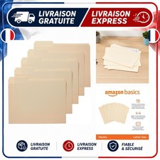 File Folders Letter Size Manila 1/3 Cut Tabs 100 Pack Amazon Basics