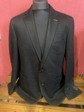 Men Benvenuto Black Cotton Blazer 48