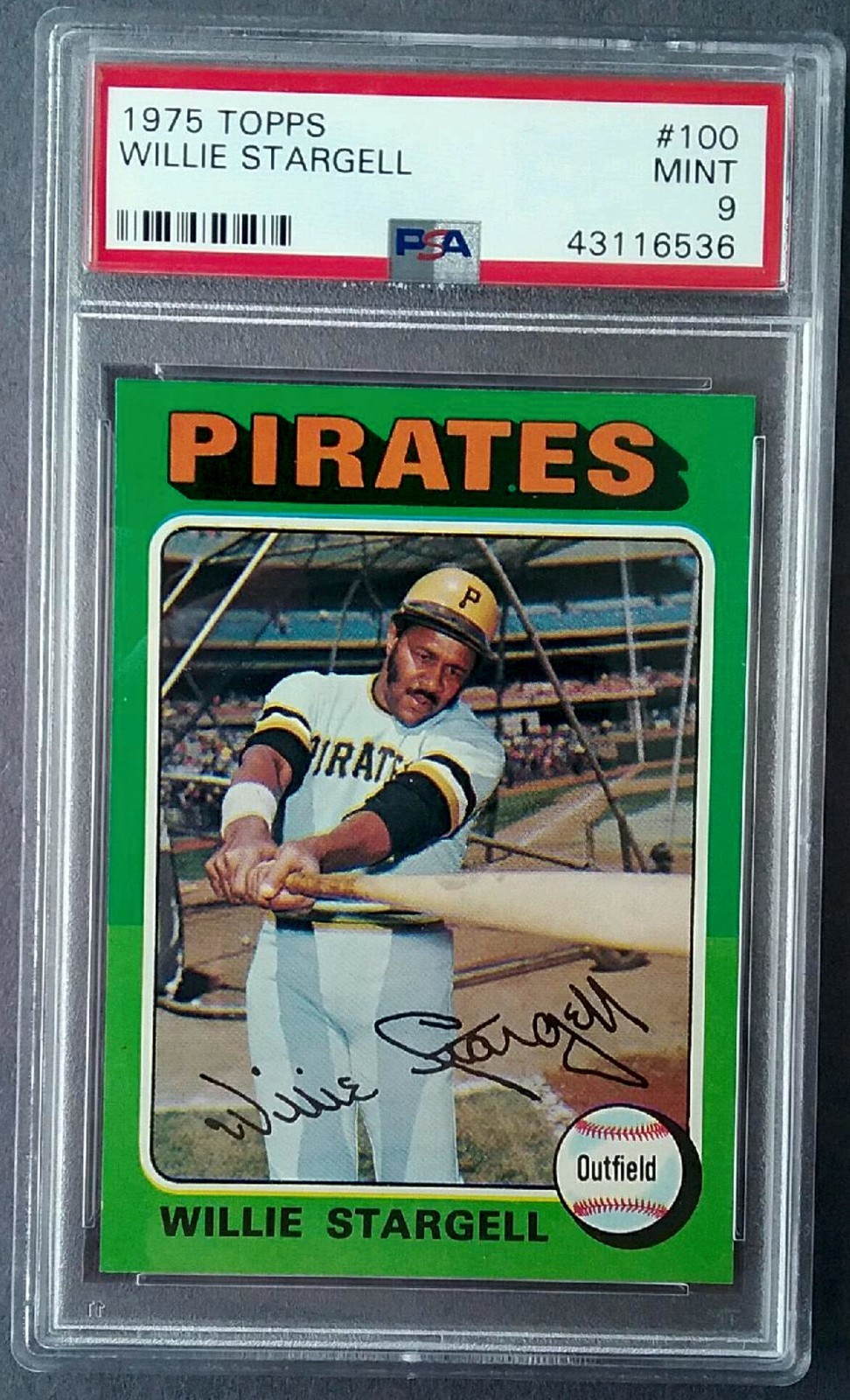 1975 Topps WILLIE STARGELL #100 PSA 9 Mint Pirates - Stunning! Very Centered!