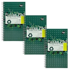 Pukka Pad, Recycled Things To Do Today Note Pad – Pack of 3 Wirebound Notebooks 