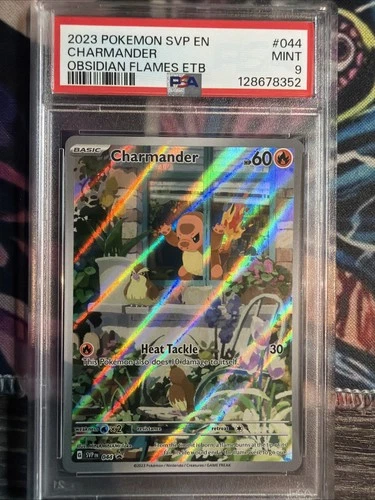 2023 Charmander 044 Scarlet & Violet Obsidian Flames ETB Promo Card PSA 9