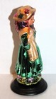 THOMAS PACCOMNI Classics BLOWN GLASS Victorian IRISH Girl 6" FIGURINE Wood Base — photo 3
