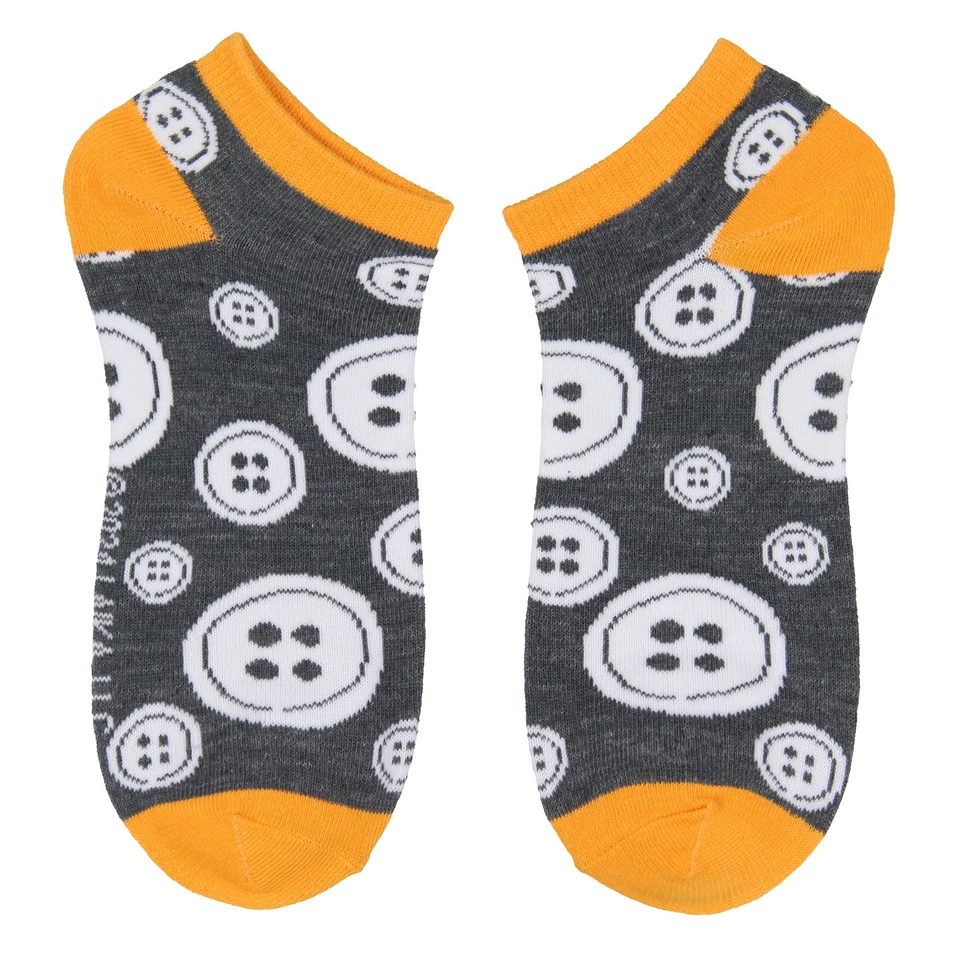 Paquete de 5 calcetines tobilleros Coraline para mujer diseños inspirados en personajes misteriosos Foto 2 de 4