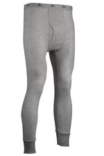 Indera Traditional Long Johns - Thermal Pants - Heather Grey - Men Size M