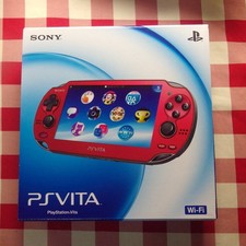 Brand new unopened PS Vita console Wi Fi model Cosmic Red PCH 1000 ZA03 OLED dis