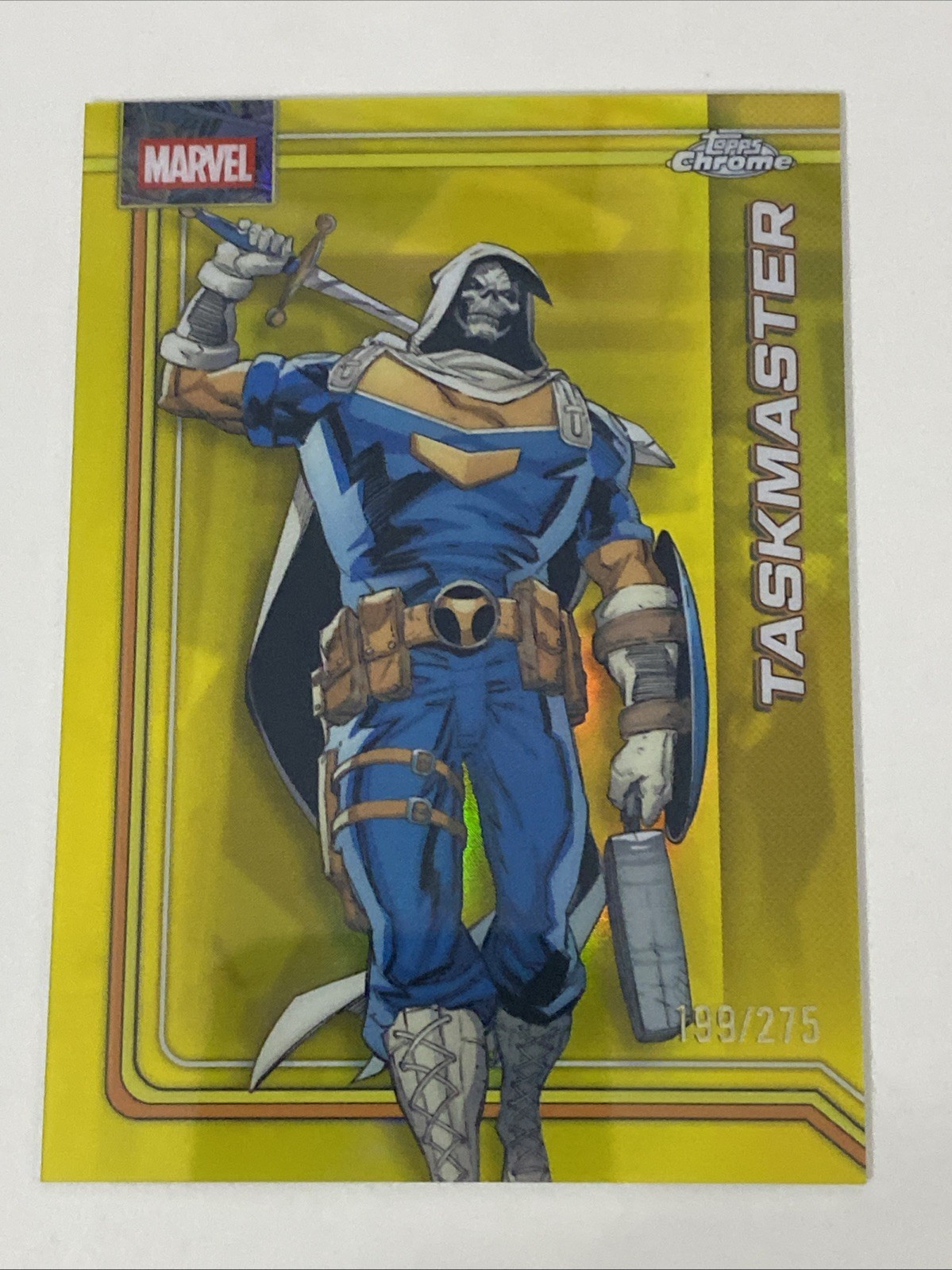2026 Topps Chrome Marvel Comics Taskmaster Yellow Refractor /275 Card