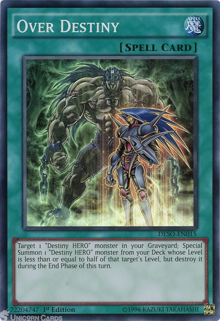 DESO-EN015 Over Destiny Super Rare 1st edition Mint YuGiOh Card