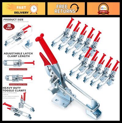2000lbs Heavy Duty Toggle Clamp - Adjustable U Bolt Self Lock Latch for Trailer,