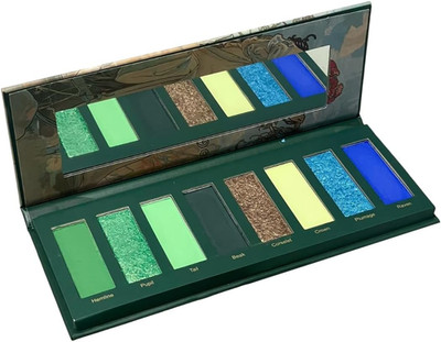 8 Farben Lidschatten Palette, Matte Schimmernde Chrom Green Glitter Eyeshadow,Mu