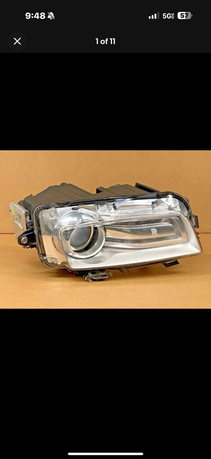  PERFECT! 2010-2014 ROLLS ROYCE WRAITH RIGHT RH HID COMPLETE HEADLIGHT OEM