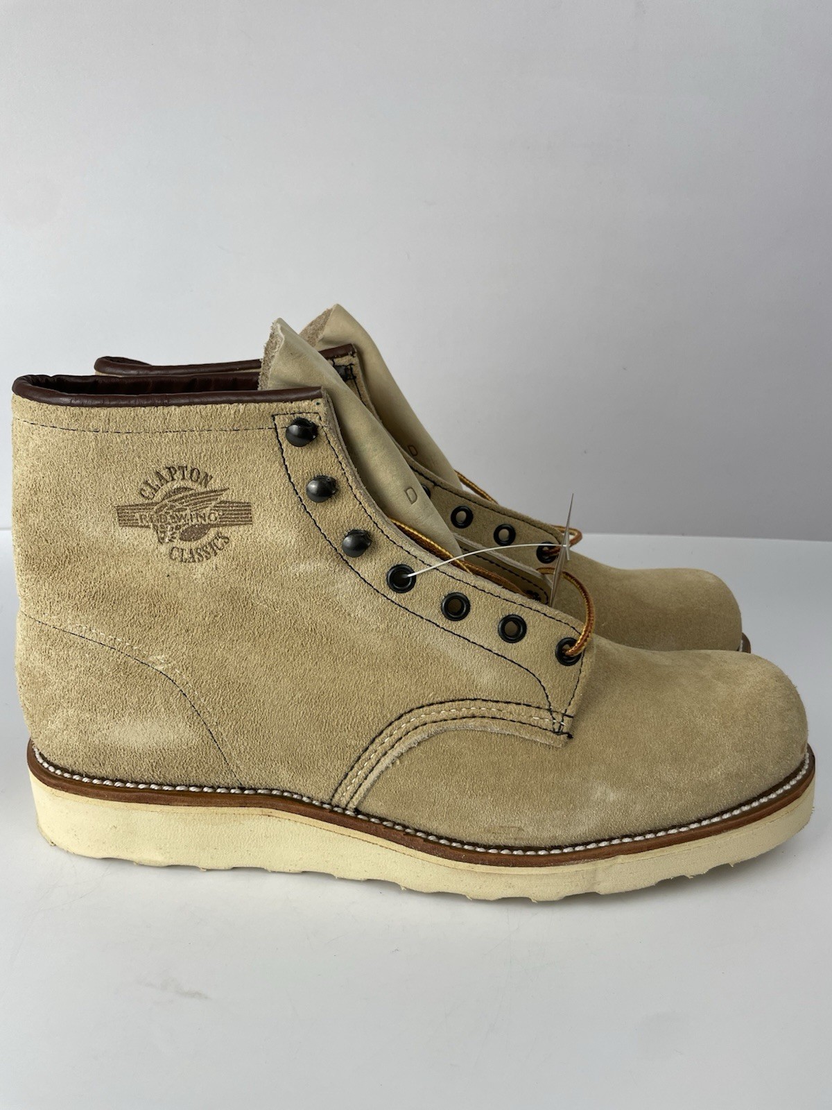 Rare 2001 Red Wing Clapton Classics Tan Vintage Boots US Men 11 D image 10