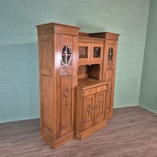 27232 Buffetschrank Schrank Jugendstil 1900 massiv Eiche Antik