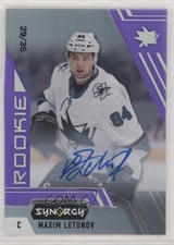 2020-21 Upper Deck Synergy Rookie Auto Purple 29/35 Maxim Letunov #91 Auto 1kk3