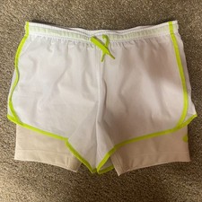 Nike Dri-Fit Tempo Training Shorts Youth XL White Compression Shorts Lined Gym