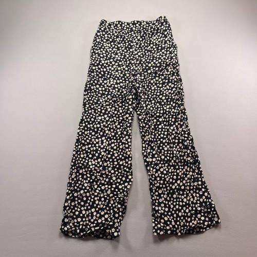 Miss Selfridge Pants Womens Medium Multi Daisy Floral Pleated High Rise Wide Leg