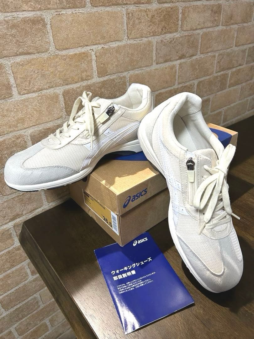 ASICS Walk barefoot Walker Plus 536 Men's White Sneakers 26.5cm New