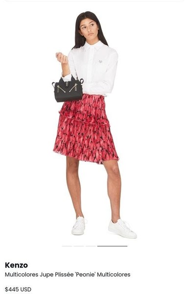 Women Kenzo Skirt Pink Polyester 40 / L / 48