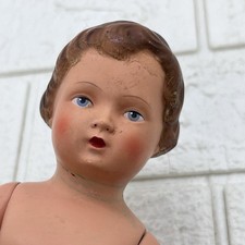Schildkrot Vtg Jointed Rheinische Gummi Celluloid Boy Doll Damaged, As-Is