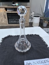 Baccarat Crystal Decanter Signed French Lead Crystal w/ Faceted Stopper