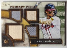 2025 Topps Museum Collection Ronald Acuna Jr. Primary Pieces Quad Relic #'d /75