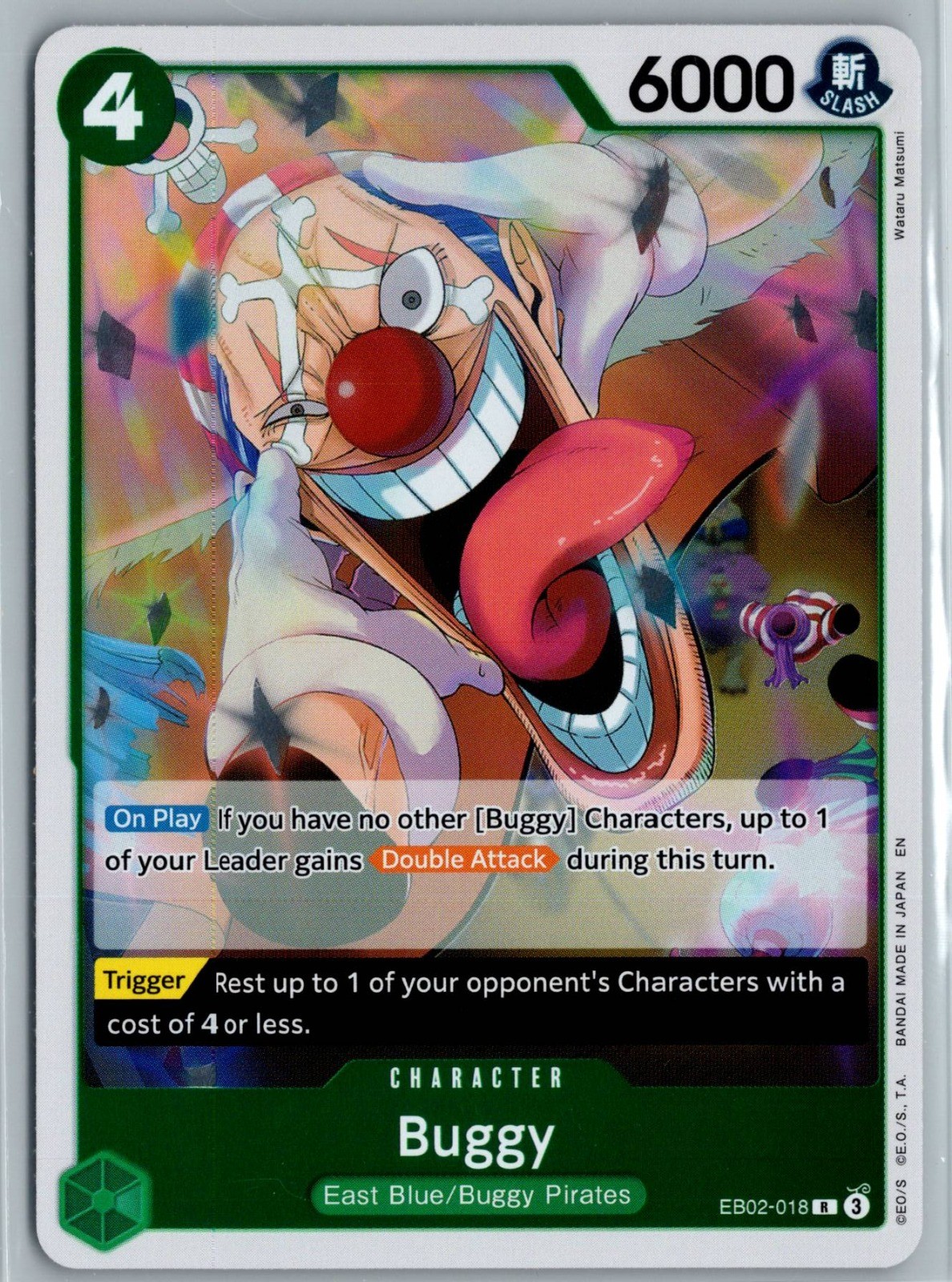 Buggy Foil R Extra Booster: Anime 25th Collection EB02-018 NM
