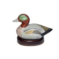 Vintage Jasco Duck Lint Roll Remover Brush Ceramic Mallard Drake Decoy Figurine