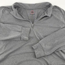Travis Mathew Sweater Mens XL Gray Newport 1/4 Zip Pullover Golf Performance