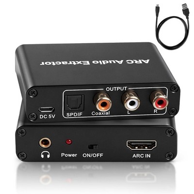 HDMI ARC Audio Extractor, ARC Audio Extractor,Digital to Analog Converter wit...