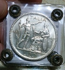 20 LIRE LITTORE 1927  VI FDC Uncirculated SIGILLATA IN ASTA Lustro Eccezionale 