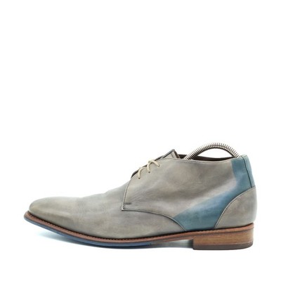 Floris Herren Derby Schnürschuhe Grau Blau Leder Knöchelhoch Classic EU 41