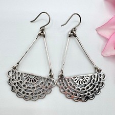 Lucky Brand Mandala Earrings Lace Openwork Do...
